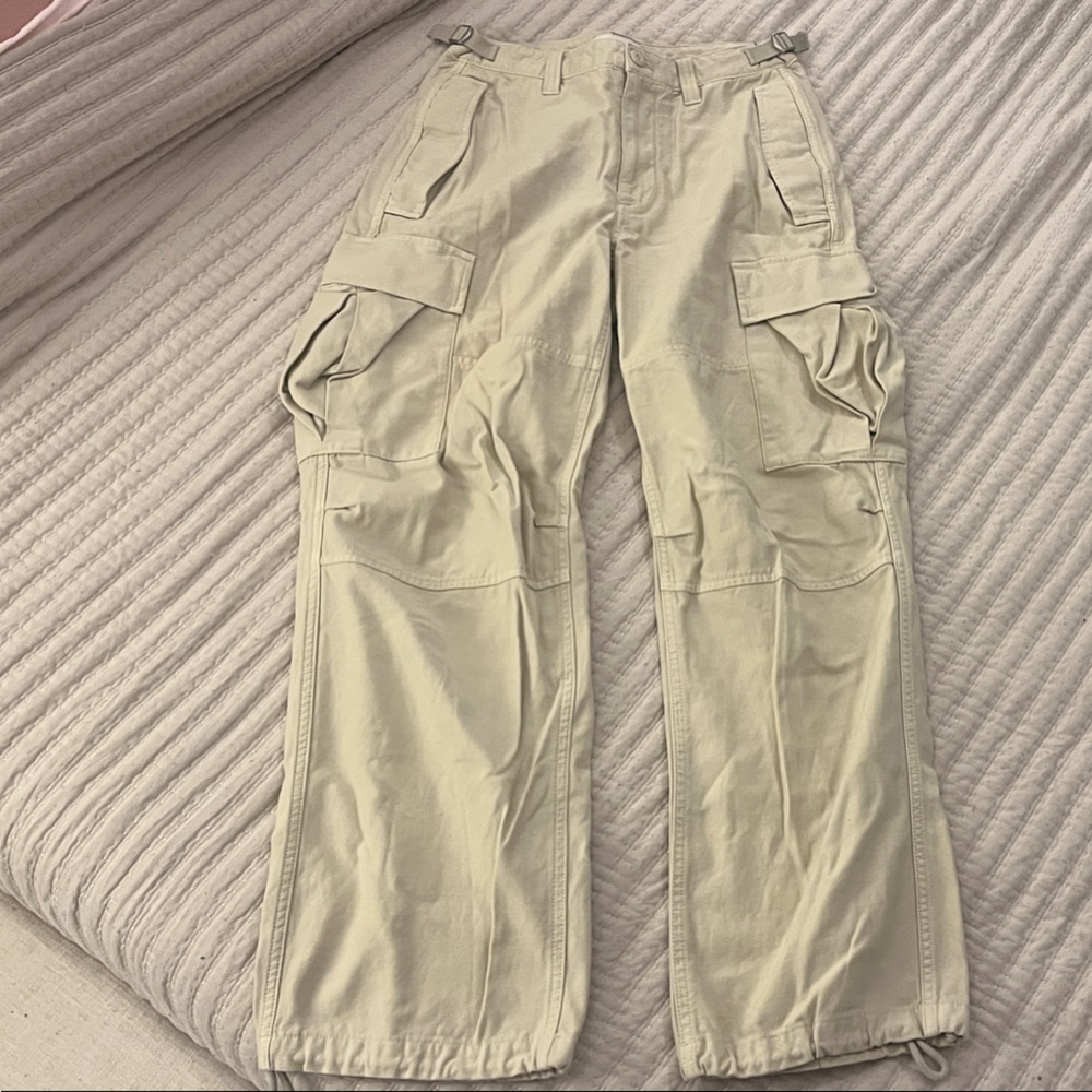 TNA Beige Cargo Pants for Women